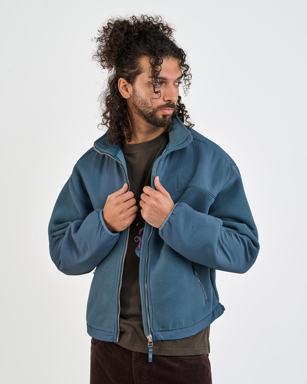 Dime Heavyweight Fleece Jacket | DIMEFA2572BLU | AFEW STORE